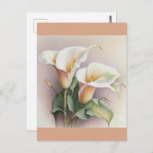 Calla lilies waterverf briefkaart (Voorkant / Achterkant)
