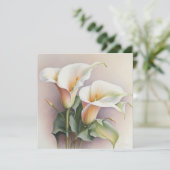 Calla lilies waterverf kaart (Staand voorkant)