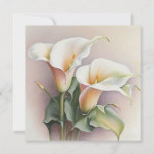 Calla lilies waterverf kaart (Voorkant)