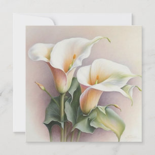 Calla lilies waterverf kaart