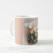 Calla lilies waterverf koffiemok (Voorkant links)