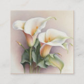Calla lilies waterverf vierkante visitekaartje (Voorkant)