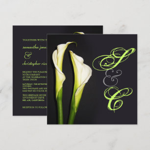 CALLA LILIES WEDDING INVITATIONS/DIY BACKGROUND KAART