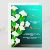 Calla Lilies Wedding Uitnodiging (Voorkant / Achterkant)