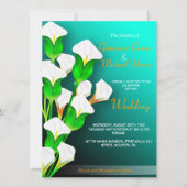 Calla Lilies Wedding Uitnodiging (Voorkant)