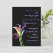 Calla Lilies Wedding Uitnodiging (Staand voorkant)