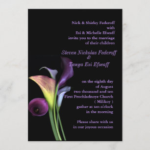 Calla Lilies Wedding Uitnodiging