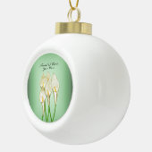 Calla Lilies (wit) Keramische Bal Ornament (Rechts)