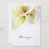 Calla lilies with text space thank you card save the date (Voorkant)