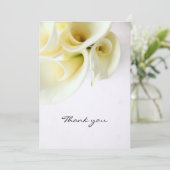 Calla lilies with text space thank you card save the date (Staand voorkant)