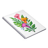 Calla Lillies Bloemtekening Gekleurd Potlood Notitieboek (Rechterzijde)