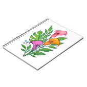 Calla Lillies Bloemtekening Gekleurd Potlood Notitieboek (Linkerzijde)