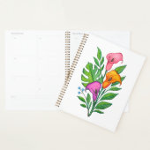 Calla Lillies Bloemtekening Gekleurd Potlood Planner (Display)
