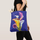 Calla Lillies Booming Waterverf Botanische schoonh Tote Bag (Dichtbij)