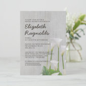 Calla Lillies Bridal Shower Invitaties Kaart (Staand voorkant)