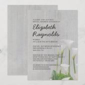 Calla Lillies Bridal Shower Invitaties Kaart (Voorkant / Achterkant)