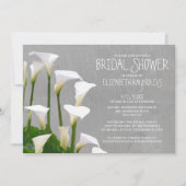 Calla Lillies Bridal Shower Invitations Kaart (Voorkant)