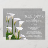 Calla Lillies Bridal Shower Invitations Kaart (Voorkant / Achterkant)