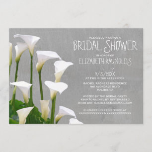 Calla Lillies Bridal Shower Invitations Kaart