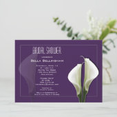 Calla Lillies Bridal Shower Uitnodiging (Staand voorkant)