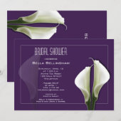 Calla Lillies Bridal Shower Uitnodiging (Voorkant / Achterkant)