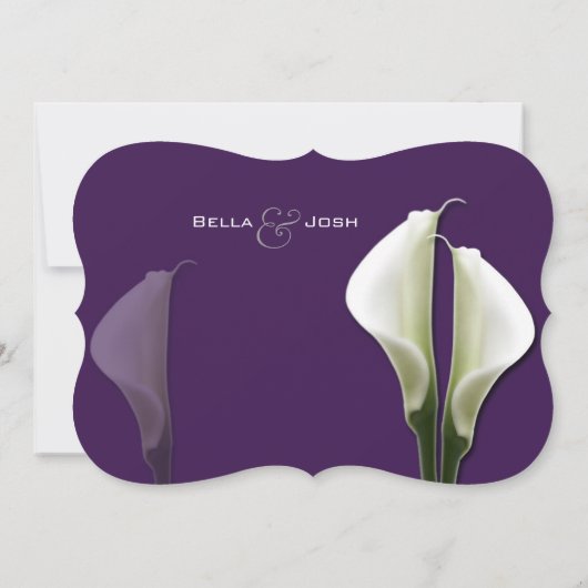Calla Lillies Bridal Shower Uitnodiging (Achterkant)