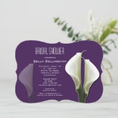 Calla Lillies Bridal Shower Uitnodiging (Staand voorkant)