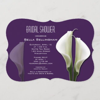 Calla Lillies Bridal Shower Uitnodiging