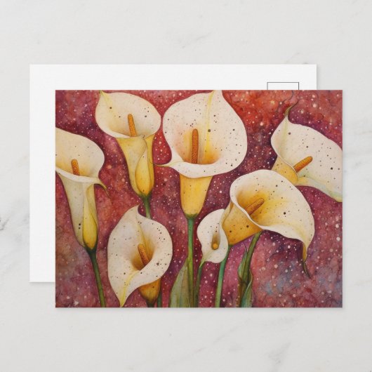 Calla Lillies Briefkaart (Voorkant / Achterkant)