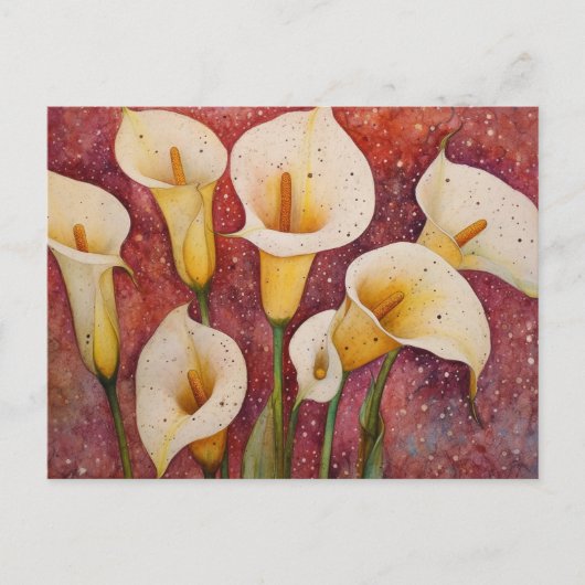 Calla Lillies Briefkaart (Voorkant)