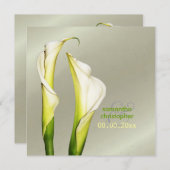 Calla lillies/bruiloft Uitnodigingen (Voorkant / Achterkant)