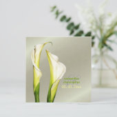 Calla lillies/bruiloft Uitnodigingen (Staand voorkant)