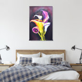 Calla Lillies Canvas Afdruk (Insitu (Slaapkamer))