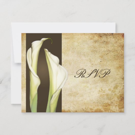 Calla Lillies LARGE RSVP voor 5x7 uitnodigingen (Voorkant)