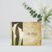 Calla Lillies LARGE RSVP voor 5x7 uitnodigingen (Staand voorkant)