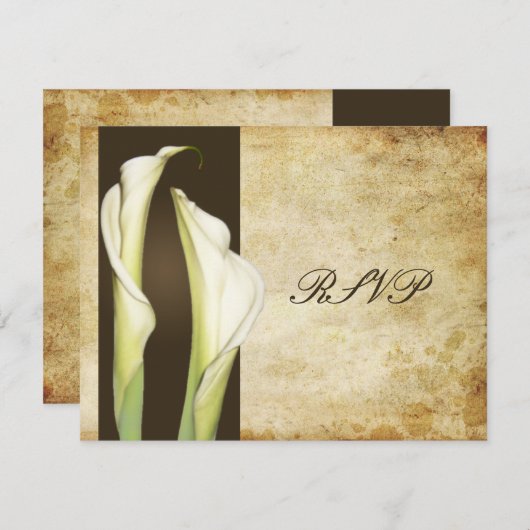 Calla Lillies LARGE RSVP voor 5x7 uitnodigingen (Voorkant / Achterkant)