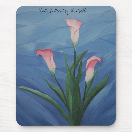 "Calla Lillies" Mousepad Muismat (Voorkant)