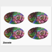 Calla Lillies Ovale Sticker (Vel)