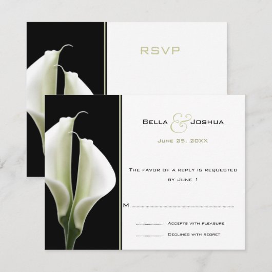 Calla Lillies RSVP (Voorkant / Achterkant)