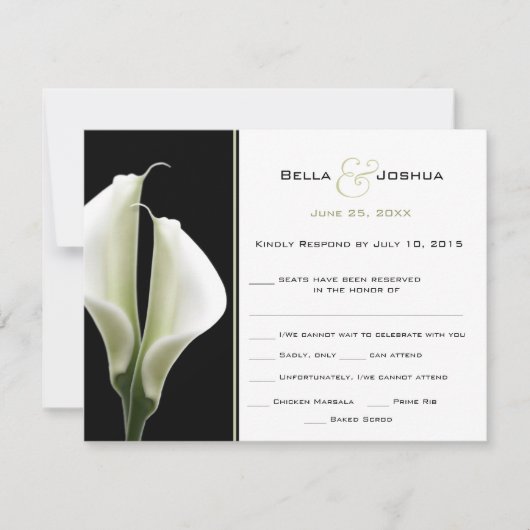 Calla Lillies RSVP (Voorkant)