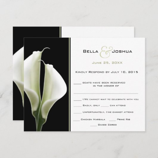 Calla Lillies RSVP (Voorkant / Achterkant)