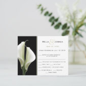 Calla Lillies RSVP Kaartje (Staand voorkant)