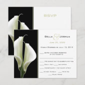 Calla Lillies RSVP Kaartje (Voorkant / Achterkant)
