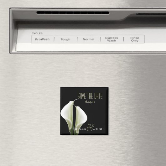 Calla Lillies Save the Date Magnet (Insitu (Vaatwasser))
