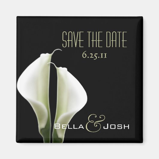 Calla Lillies Save the Date Magnet (Voorkant)