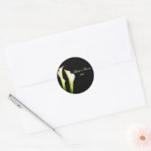 Calla Lillies trouwstickers Ronde Sticker (Envelop)