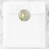 Calla Lillies trouwstickers Ronde Sticker (Tas)