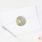 Calla Lillies trouwstickers Ronde Sticker (Envelop)