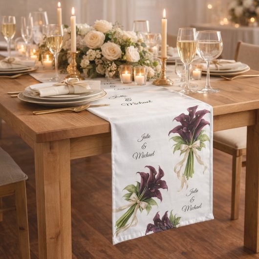 Calla Lillies Wreath Wedding Decor Newlyweds Lange Tafelloper