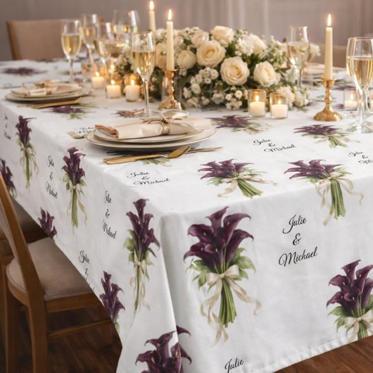 Calla Lillies Wreath Wedding Decor Newlyweds Tafelkleed